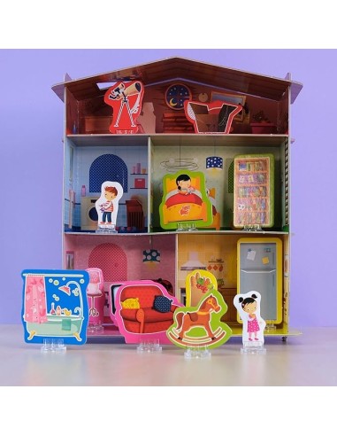 Montessori La Mia Casa - Gioco 3D Montessori per Bambini dai 3 Anni, Casa da Montare con 15 Elementi Sagomati | shop in casa