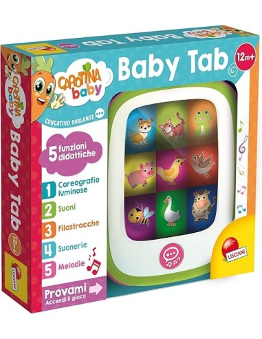 Carotina Baby Tab - Gioco Elettronico con 5 Funzioni Didattiche per Imparare gli Animali della Fattoria, Immagini e Suoni | shop