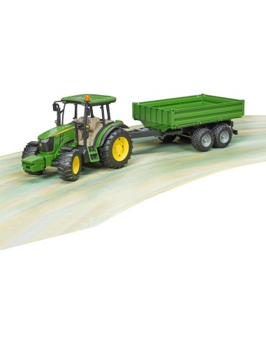Trattore John Deere 5115M con Rimorchio Ribaltabile - Bruder in Scala 1:16 | shop in casa