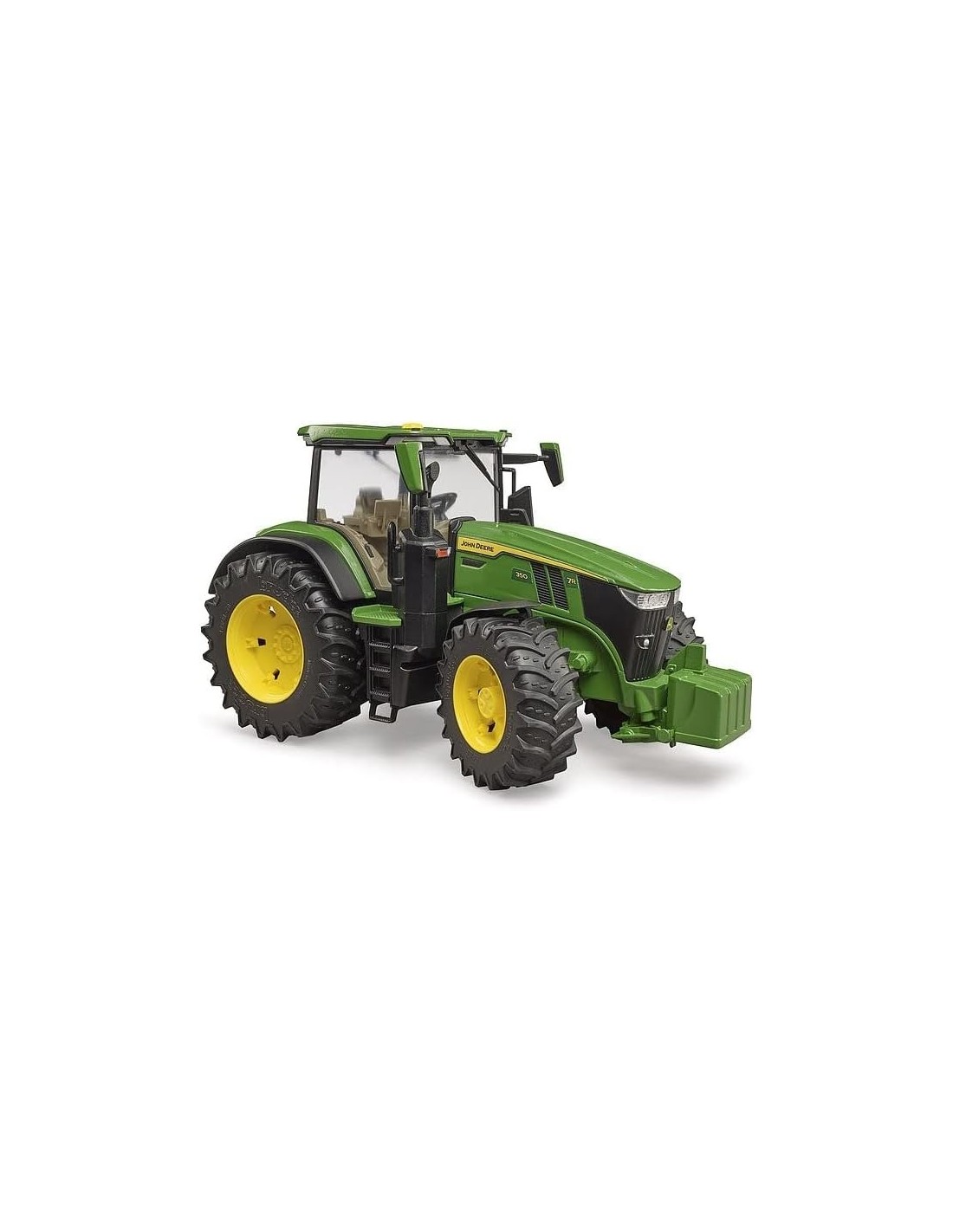 Trattore John Deere 7R 350 Bruder, Trattore con Cofano Apribile e Peso Staccabile | shop in casa