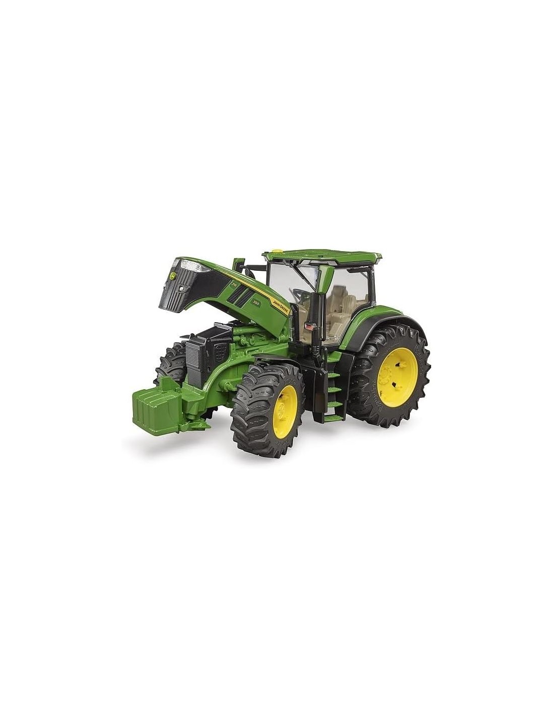 Trattore John Deere 7R 350 Bruder, Trattore con Cofano Apribile e Peso Staccabile | shop in casa