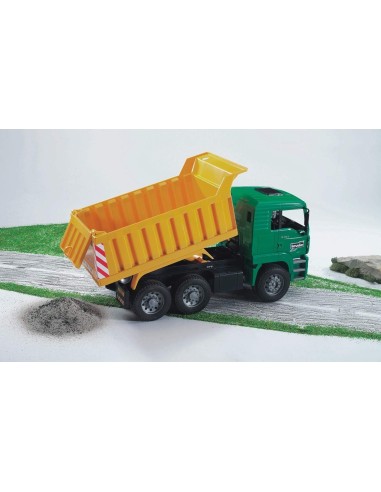 Autocarro MAN TGA con Cassone Ribaltabile, Camion da Costruzione Bruder | shop in casa