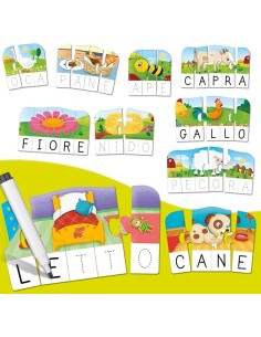 Carotina Gli Utilissimi Le Prime Parole, Associa Lettere e Disegni, Metodo Didattico Efficace | shop in casa 2