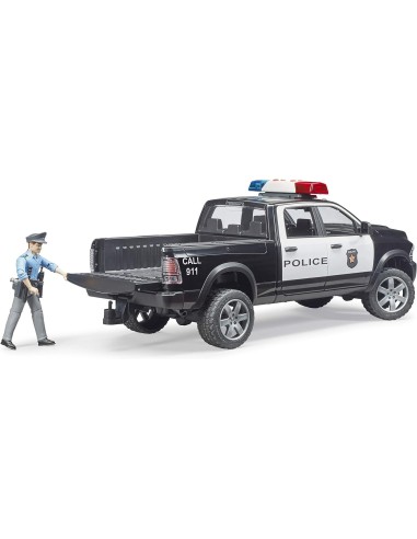 Auto Polizia RAM 2500 Bruder, Scala 1:16, Luci e Suoni, Personaggio Incluso | shop in casa