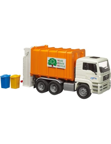 Camion MAN TGA dei Rifiuti con Caricatore Posteriore Bruder, Veicolo da Gioco Scala 1:16 | shop in casa