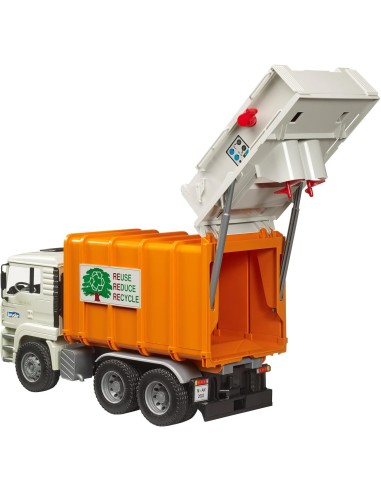 Camion MAN TGA dei Rifiuti con Caricatore Posteriore Bruder, Veicolo da Gioco Scala 1:16 | shop in casa