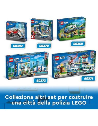 GIOCATTOLO PUBBLICIZZATO: vendita online LEGO 60369 City Addestramento Cinofilo Mobile, SUV Polizia giocattolo, percorso osta...