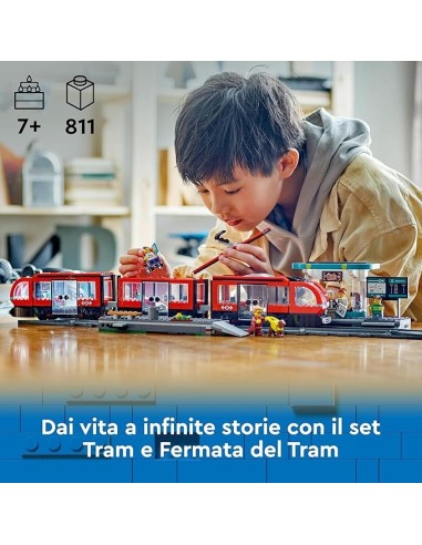 GIOCATTOLO PUBBLICIZZATO: vendita online LEGO City Tram e Fermata del Tram 60423, Treno Giocattolo da Costruire, Idea Regalo ...