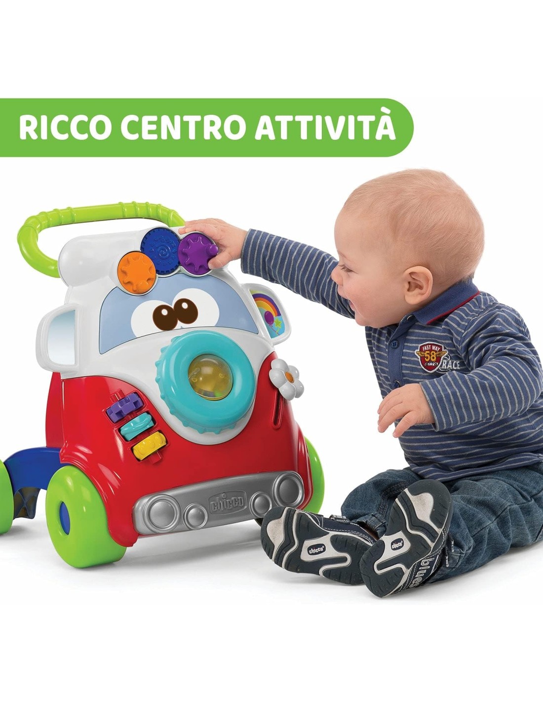 Chicco Happy Hippy 2in1 - Primi Passi e Centro Attività Manuali per Bambini