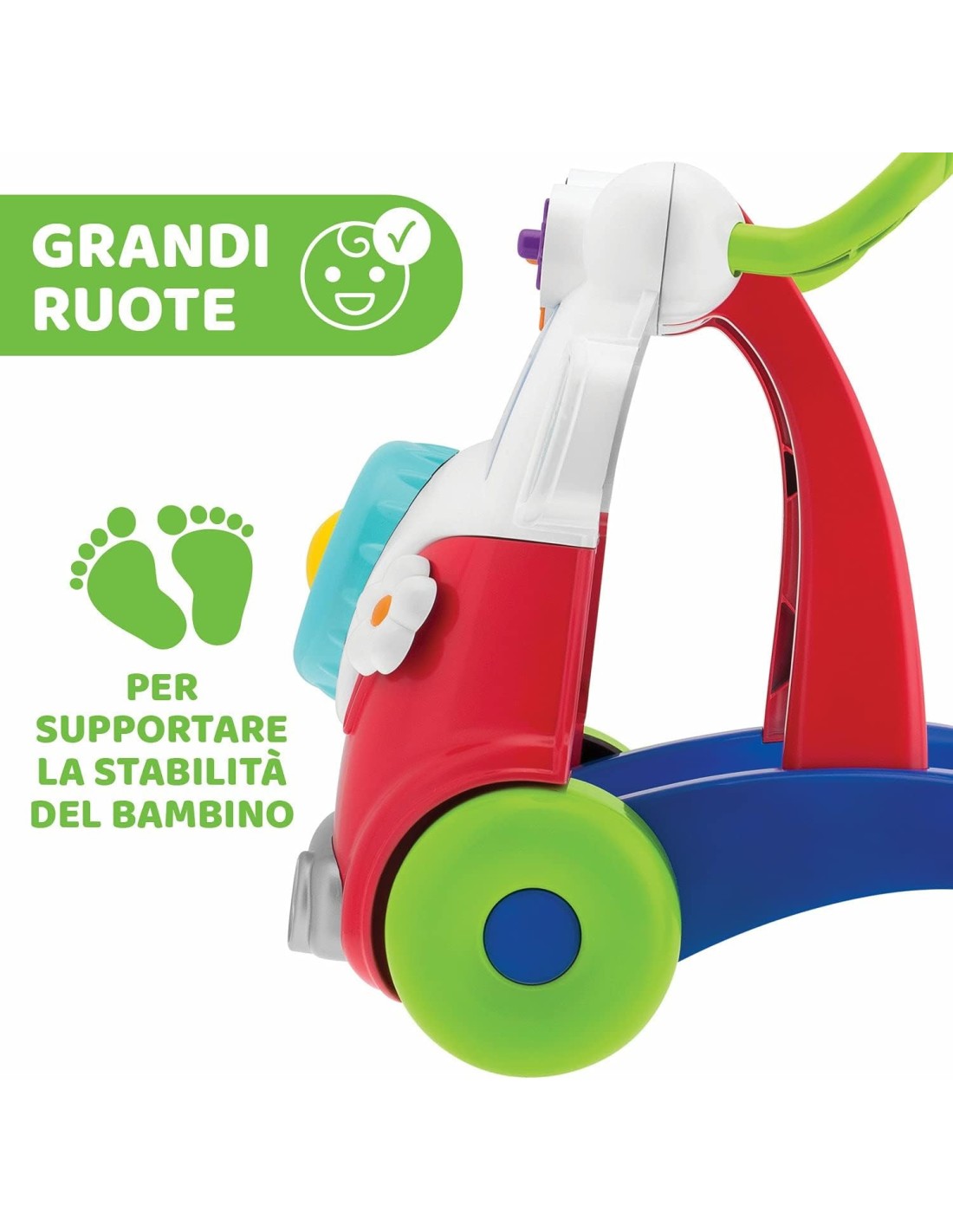 Chicco Happy Hippy 2in1 - Primi Passi e Centro Attività Manuali per Bambini