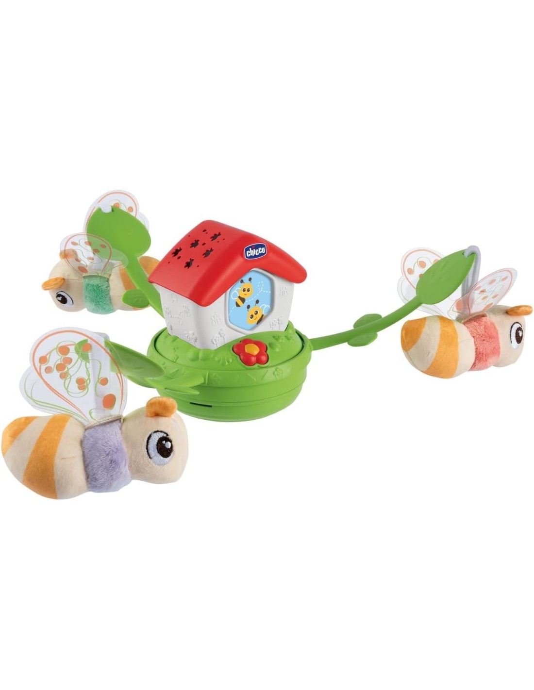 Chicco Giostrina Casina delle Api - Giostrina Evolutiva 3in1 con Proiettore e Melodie Rilassanti