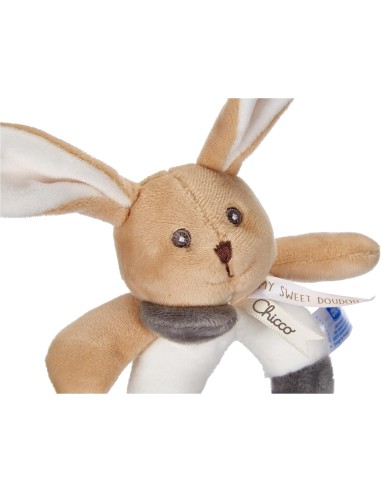 Chicco Trillino Coniglietto DouDou - Peluche Sonaglio Morbido e Facile da Afferrare per Neonati