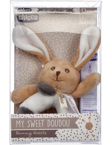 Chicco Trillino Coniglietto DouDou - Peluche Sonaglio Morbido e Facile da Afferrare per Neonati