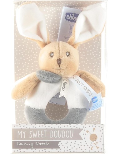 Chicco Trillino Coniglietto DouDou - Peluche Sonaglio Morbido e Facile da Afferrare per Neonati