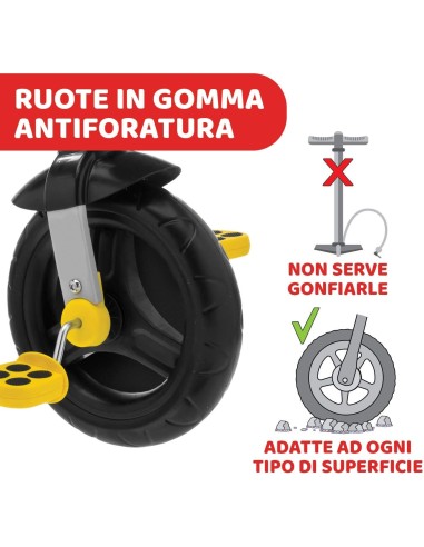 Chicco Triciclo U-GO Ducati - Due Modalità, Manico Regolabile, Cintura di Sicurezza