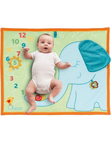 Chicco Tappeto Complimese - Tappeto Morbido per Foto Ricordo, Anello Dentizione e Attività Manuali