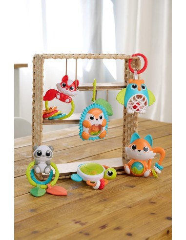 Chicco Sonaglio Panda - Sonaglio Sensoriale con Massaggiagengive e Foglie Scricchiolanti per Neonati