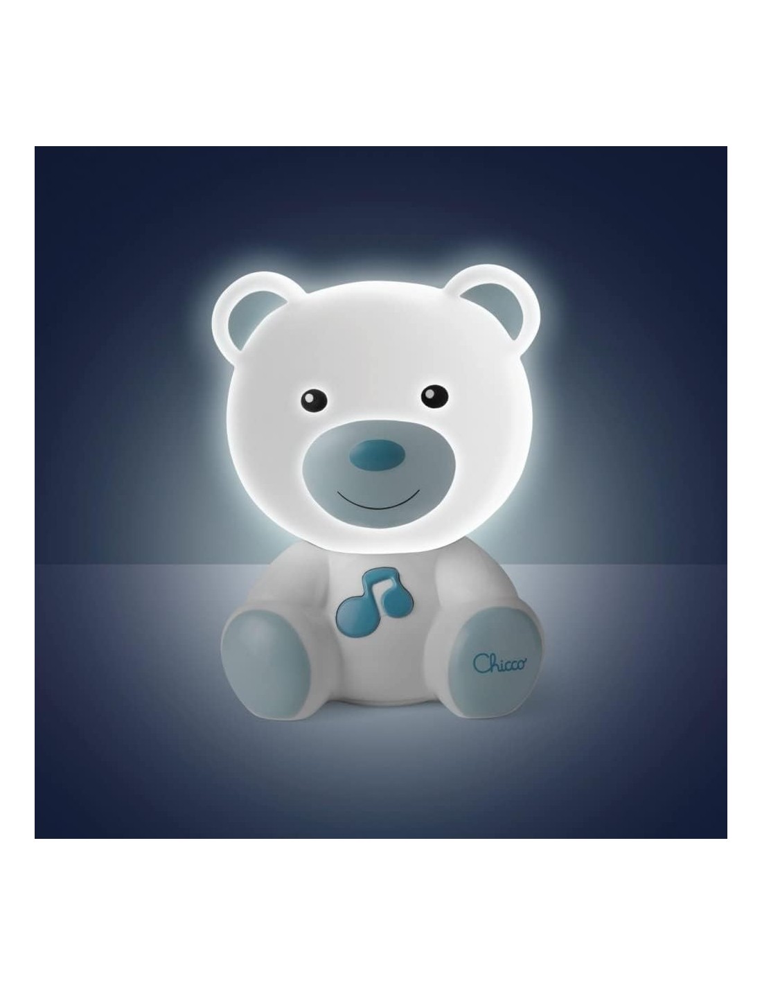 Chicco Luce Notte Orsetto - Lampada con Melodie Classiche e Luce Guida per Neonati