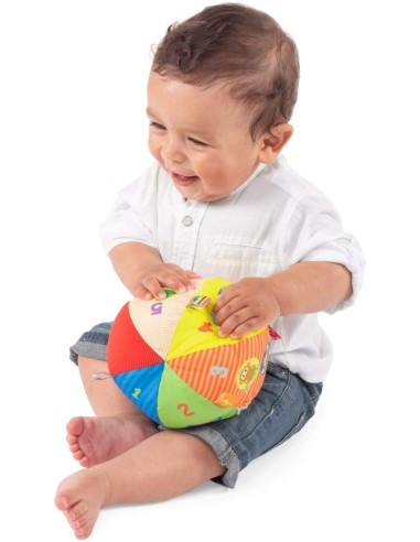 Chicco Calcio - Palla Musicale Morbida Elettronica con Melodie e Tessuti Diversi, Per Bambini 3-36 Mesi