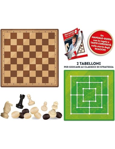 Ludoteca Gioco Gran Maestro di Scacchi 3 in 1 - Scacchi, Dama e Tris | shop in casa