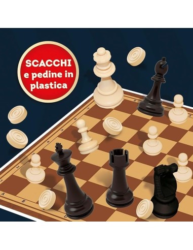 Ludoteca Gioco Gran Maestro di Scacchi 3 in 1 - Scacchi, Dama e Tris | shop in casa