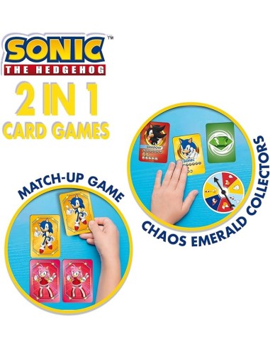 Sonic 2 in 1 Card Games in a Backpack - Giochi di Carte con Zaino Sonic | shop in casa