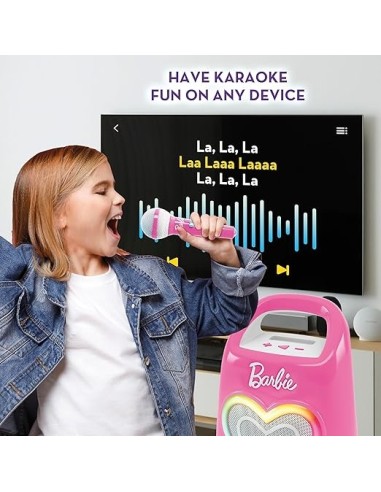 GIOCATTOLO PUBBLICIZZATO: vendita online Barbie Party-Partymaker - Speaker Bluetooth e Microfono per Festeggiamenti in offerta
