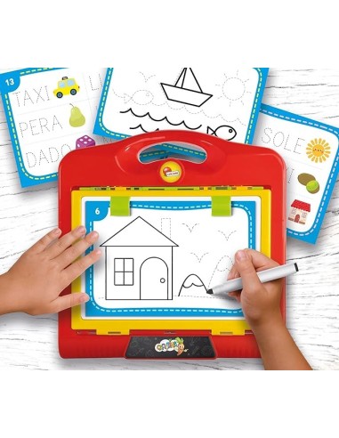 Carotina Lavagna Magnetica 3 in 1 - Educativa e Divertente per Bambini