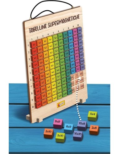 I'm a Genius Tabelline Supermagnetiche - Tavola Pitagorica in Legno