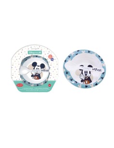 MICKEY ST10478 PIATTO+CUCCHIAIO PER MICROONDE