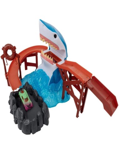 Teamsterz Pista da Corsa Shark Bite con Macchinina Cambio Colore | Gioco di Velocità