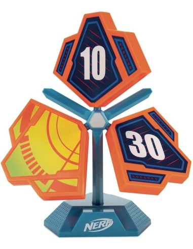 NERF Hit Spin Target - Bersaglio con 3 Pannelli Rotanti e Illuminazione al Buio
