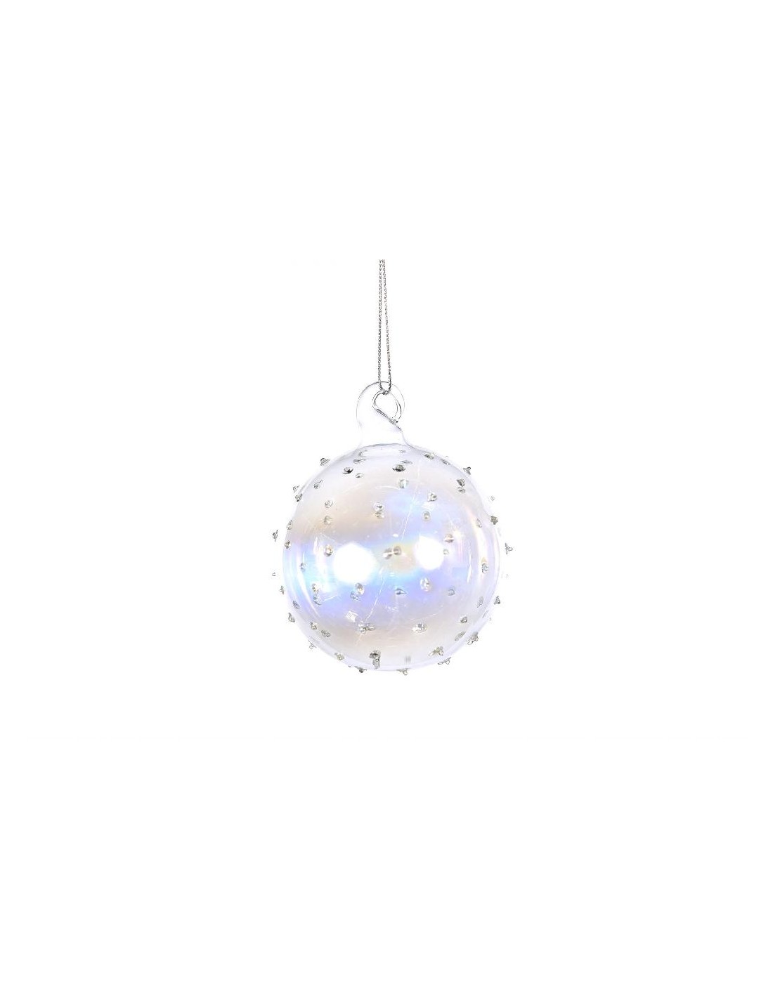 SFERE E PENDAGLI: vendita online Sfera Natalizia in Vetro Trasparente D8cm - La Magia di Natale a casa tua in offerta