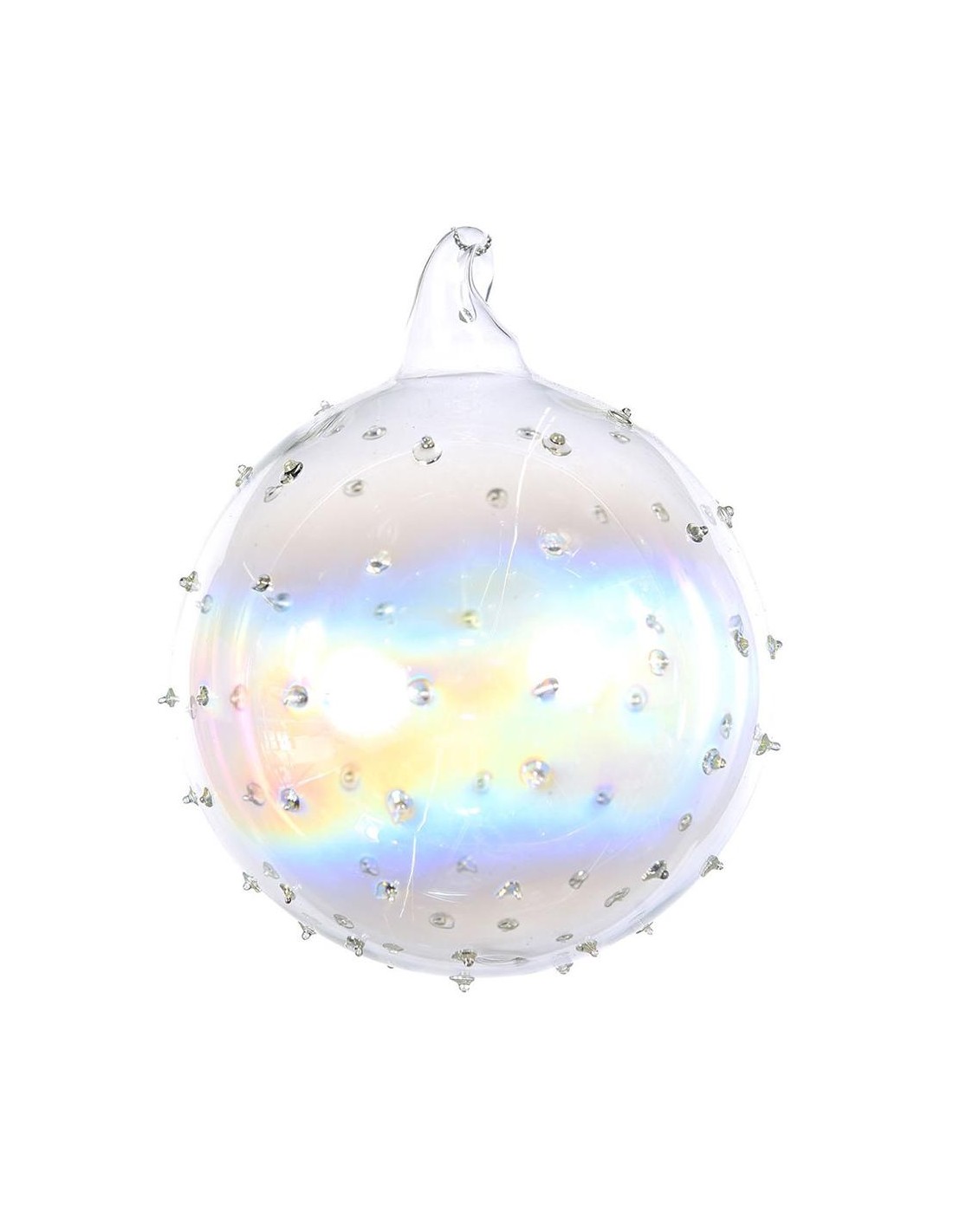 SFERE E PENDAGLI: vendita online Sfera Natalizia in Vetro Trasparente D10cm - La Magia di Natale a casa tua in offerta