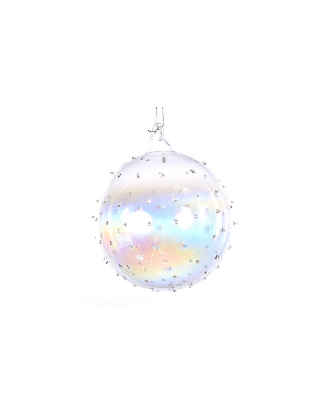 SFERE E PENDAGLI: vendita online Sfera Natalizia in Vetro Trasparente D12cm - La Magia di Natale a casa tua in offerta