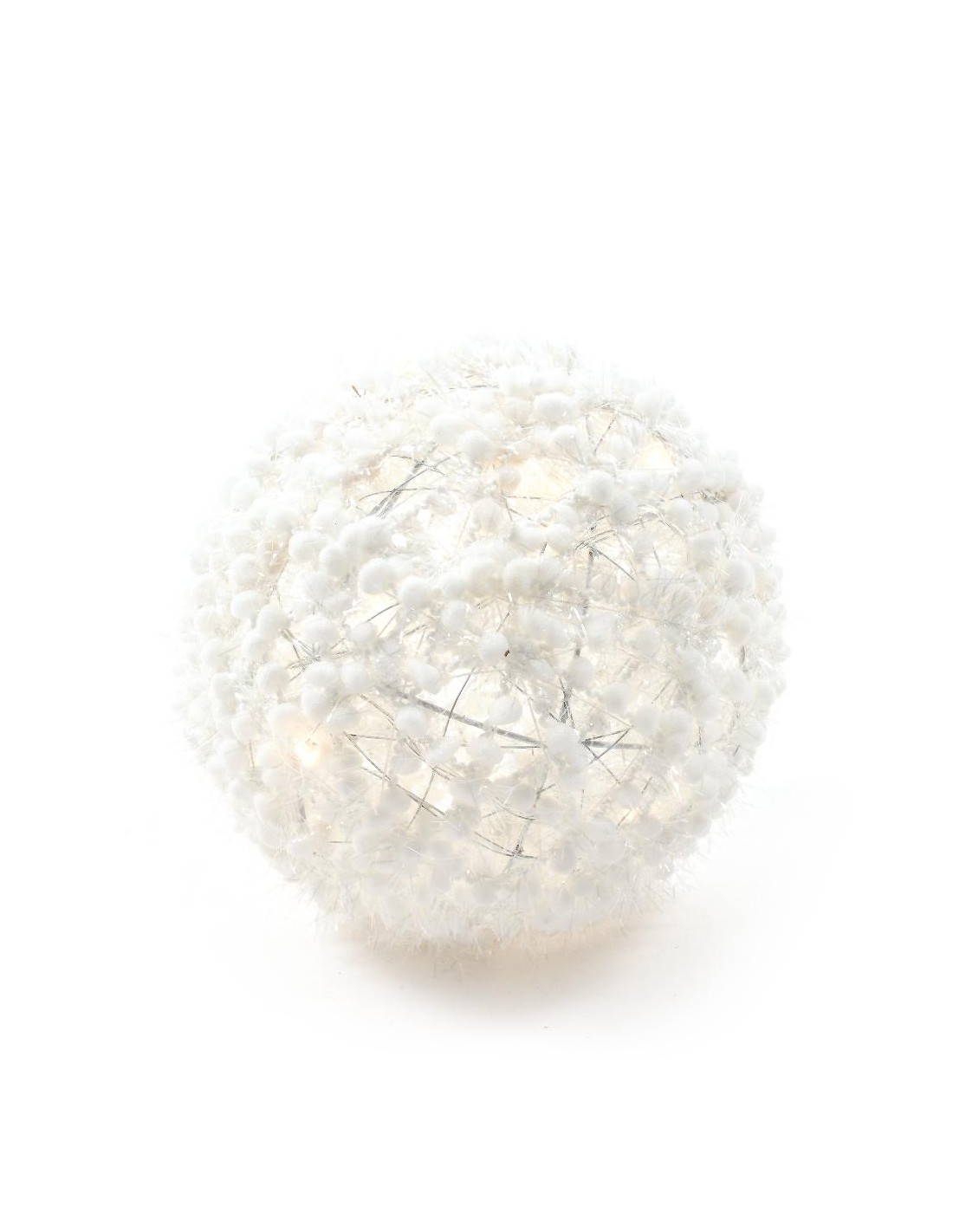 SFERE E PENDAGLI: vendita online Sfera Decorata di Natale Metallo D20cm con Luci - La Magia di Natale per decorazioni luminos...