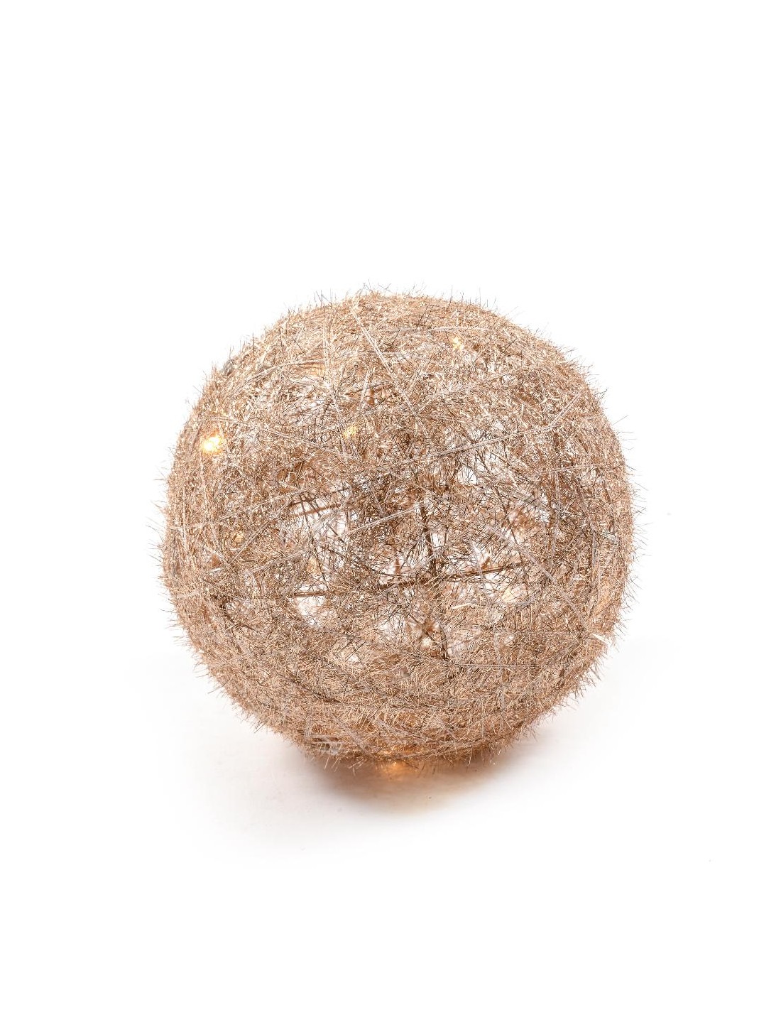 SFERE E PENDAGLI: vendita online Sfera Decorata di Natale Metallo D20cm con Luci - La Magia di Natale per un’atmosfera incant...