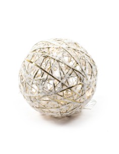 SFERE E PENDAGLI: vendita online Sfera Decorata di Natale D20cm in Metallo con Luci - La Magia di Natale a casa tua in offerta