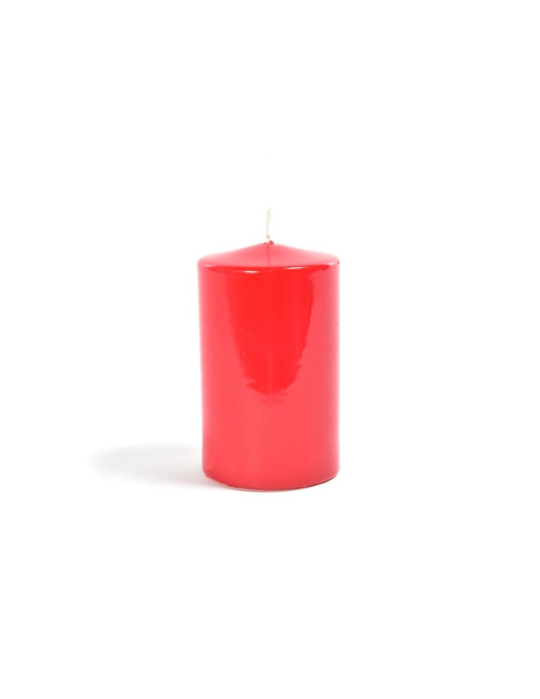 CANDELE E GIROCANDELE: vendita online Candela di Natale Pillar Lucida Rossa 10x6CM - La Magia di Natale per un'atmosfera acco...