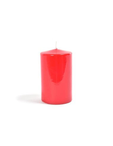CANDELE E GIROCANDELE: vendita online Candela di Natale Pillar Lucida Rossa 10x7CM - La Magia di Natale per un'atmosfera cald...