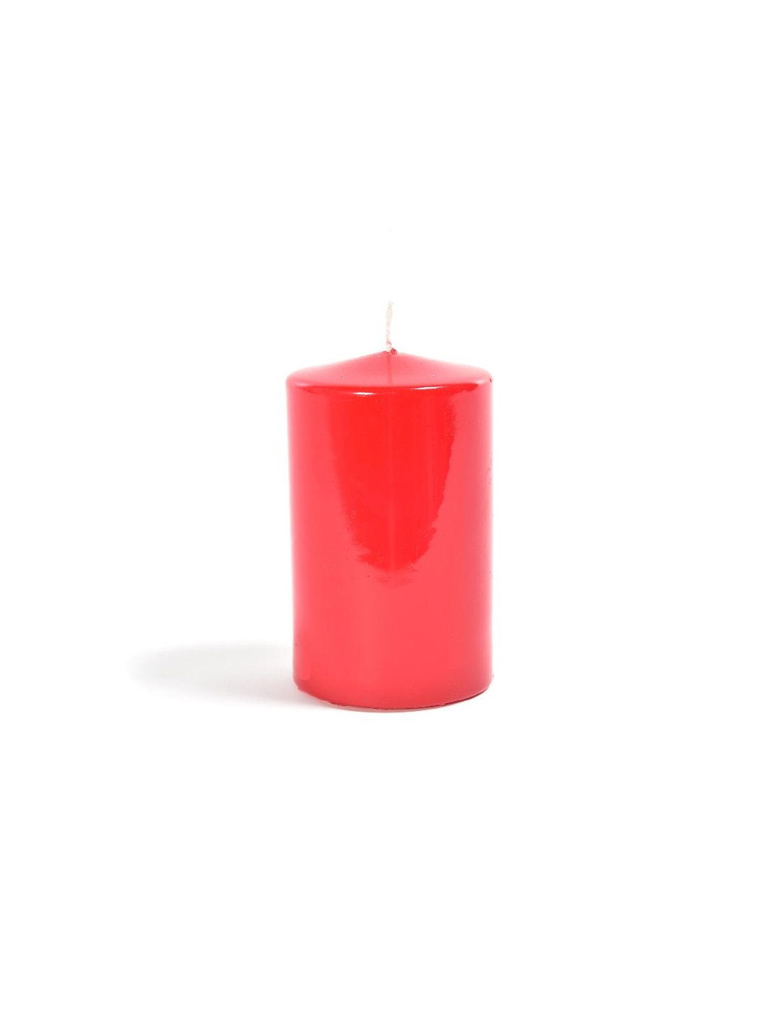 CANDELE E GIROCANDELE: vendita online Candela di Natale Pillar Lucida Rossa 10x7CM - La Magia di Natale per un'atmosfera cald...