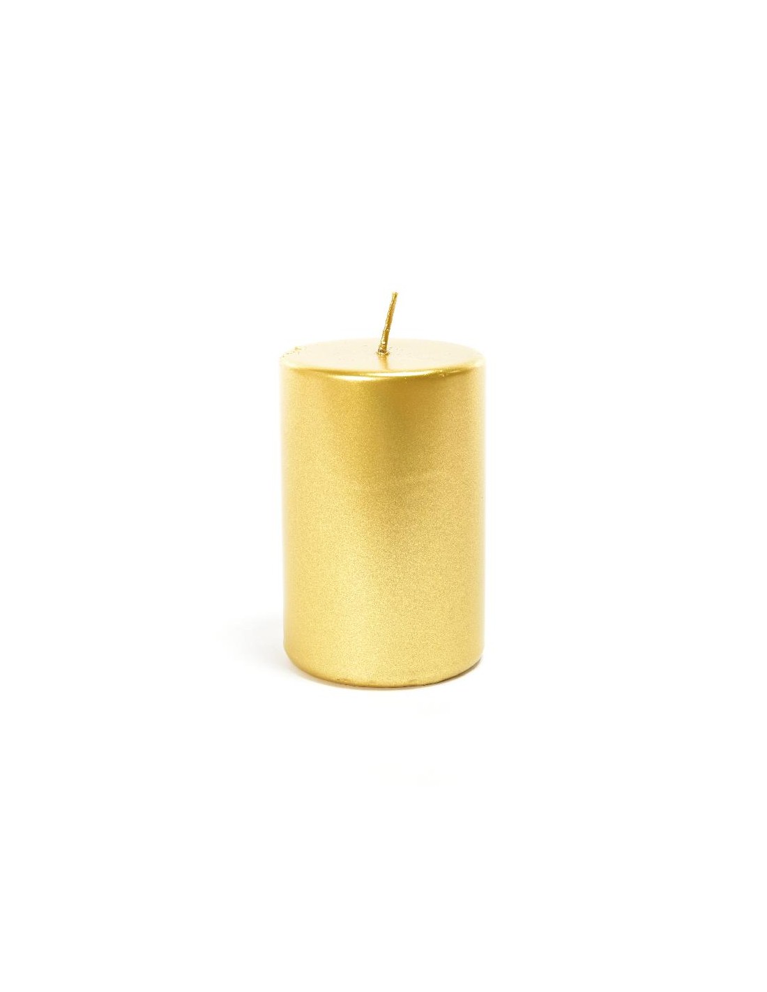 CANDELE E GIROCANDELE: vendita online Candela di Natale Pillar Metallica Oro 10X5CM - La Magia di Natale risplende a casa tua...
