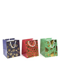 BUSTE E CARTE DA REGALO: vendita online Sacchetto Natalizio Torte 25x25x31 cm Assortito di Natale - La Magia di Natale a casa...