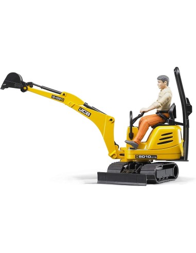 Microescavatore JCB 8010 CTS Bruder con Operatore, Veicolo da Costruzione, Scala 1:16