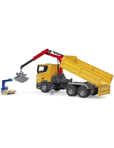 Scania Super 560R Camion da Cantiere con Gru Bruder, 2 Pallet Inclusi