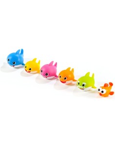 Set Baby Shark - 6 Squaletti Morbidi per Bagnetto Multicolore