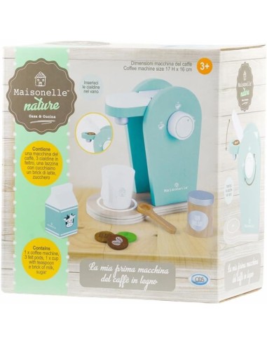 PRESCOLARI: vendita online Macchina del Caffè in Legno Giocattolo per Bambini - Maisonelle Nature in offerta