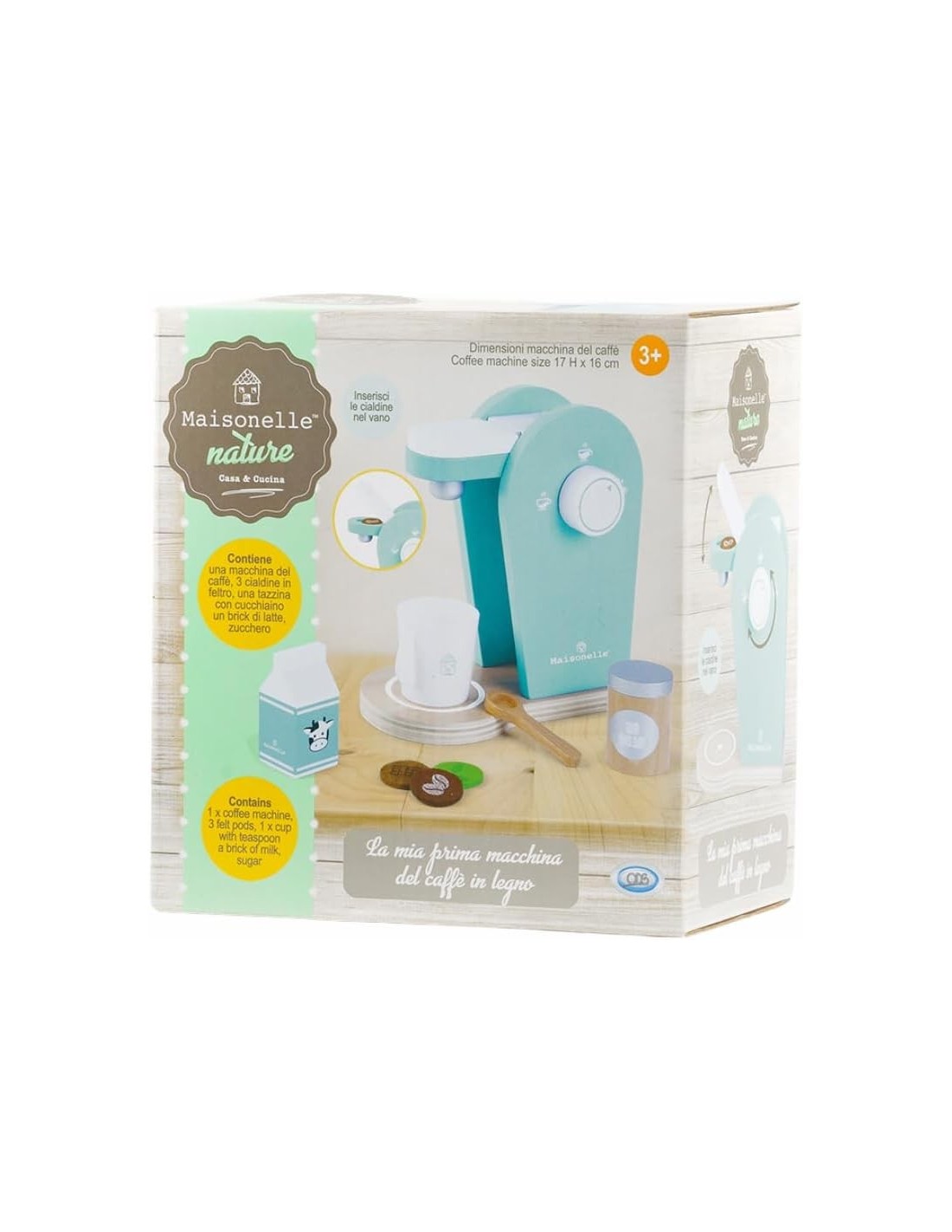 PRESCOLARI: vendita online Macchina del Caffè in Legno Giocattolo per Bambini - Maisonelle Nature in offerta