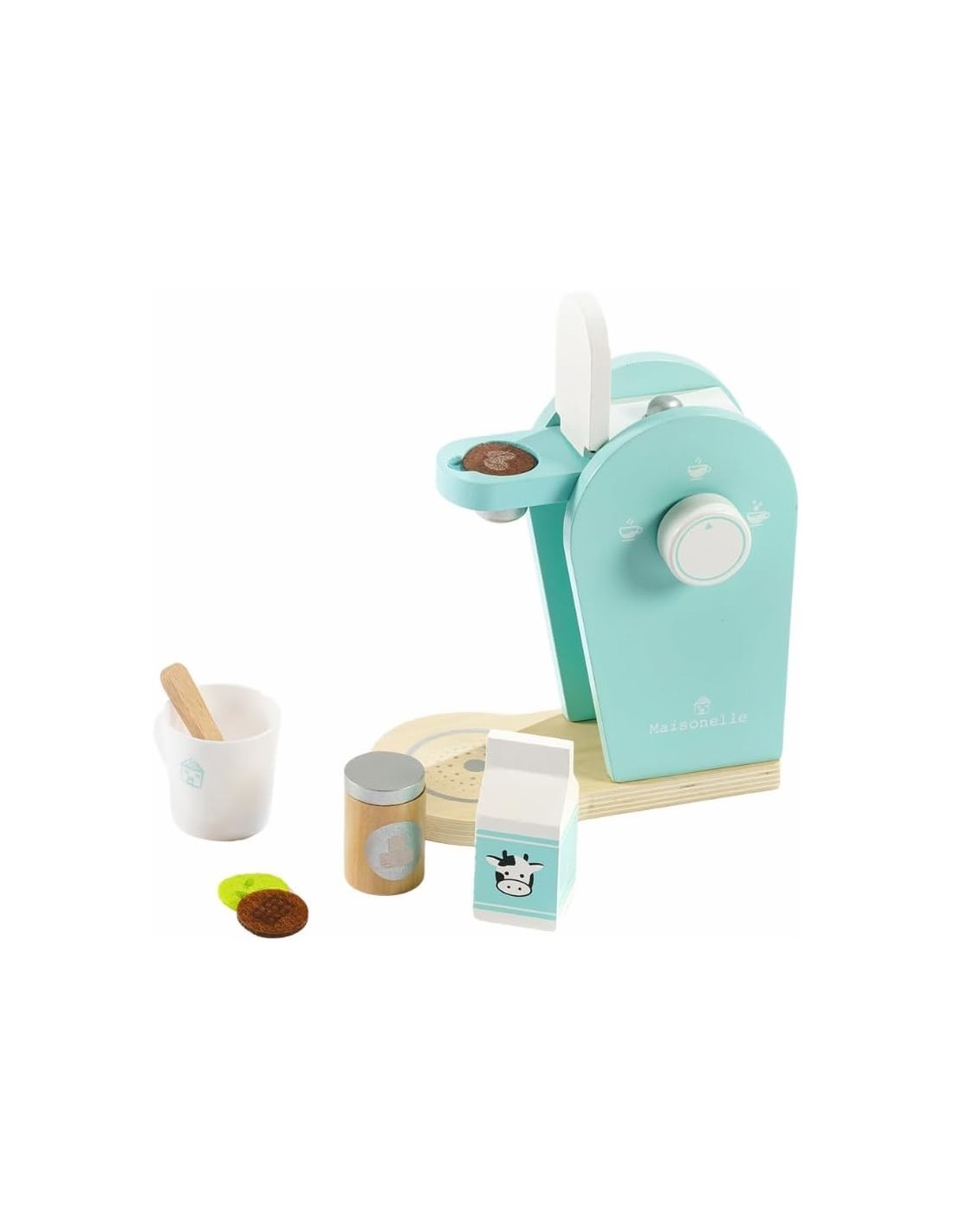 PRESCOLARI: vendita online Macchina del Caffè in Legno Giocattolo per Bambini - Maisonelle Nature in offerta