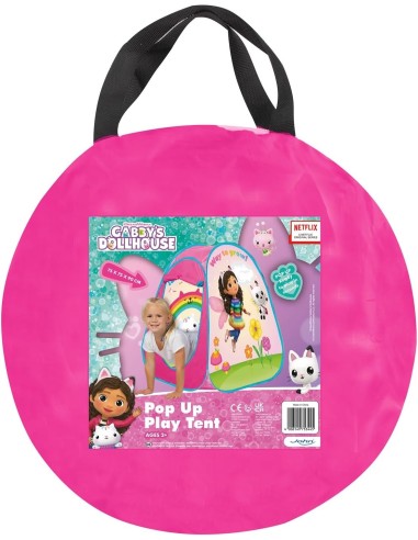 Gabby Tenda Pop Up - Tenda da Gioco Rosa con Gabby e Zampe di Panda | Shop in Casa